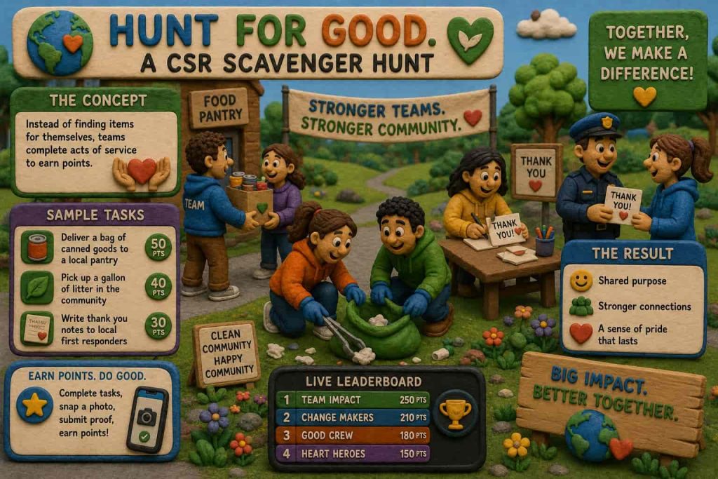 Neighborhood give back hunt